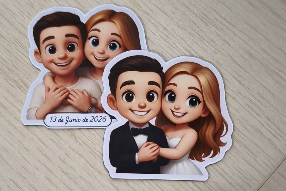 Imanes caricatura chibi