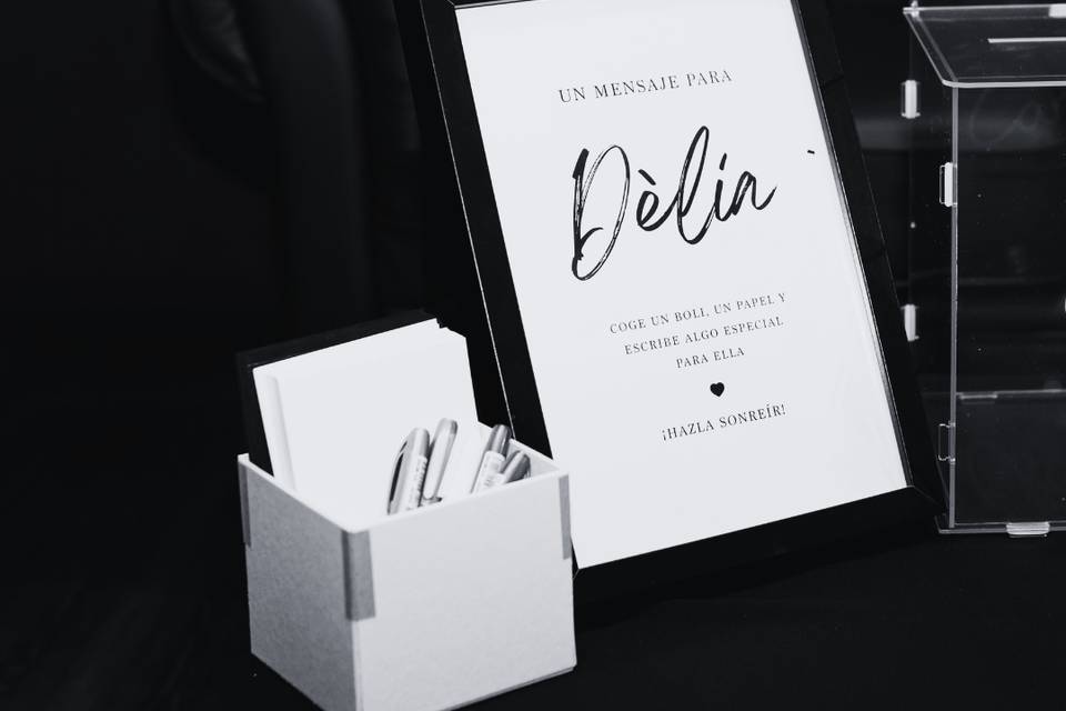 Cartel detalles bodas