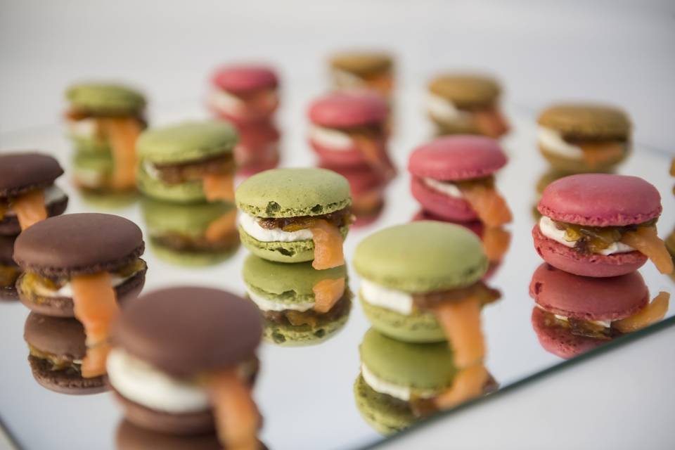 Macarons de salmón