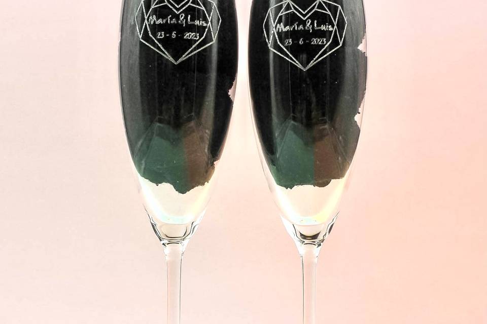 Copas cava para el brindis