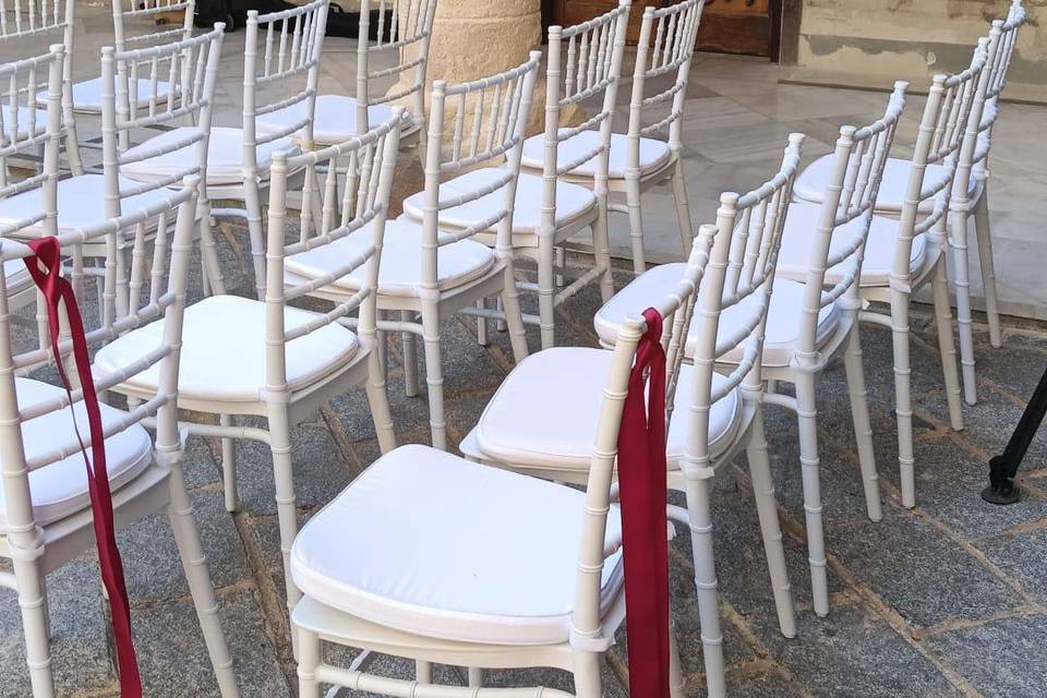 Sillas invitados boda