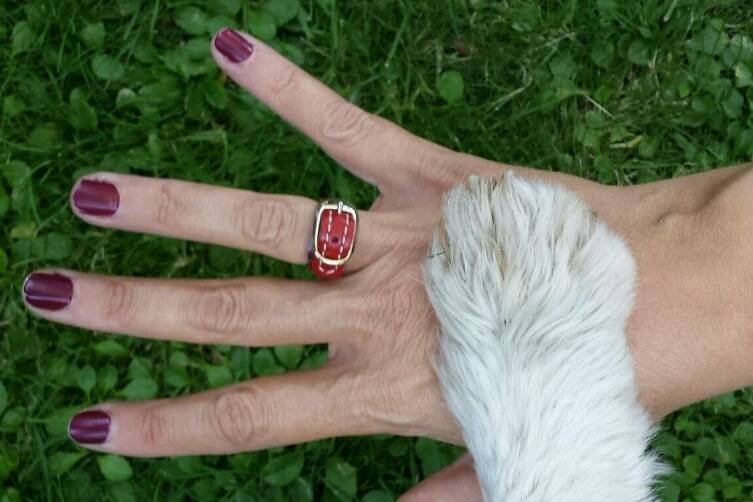 Mano de mujer con el anillo