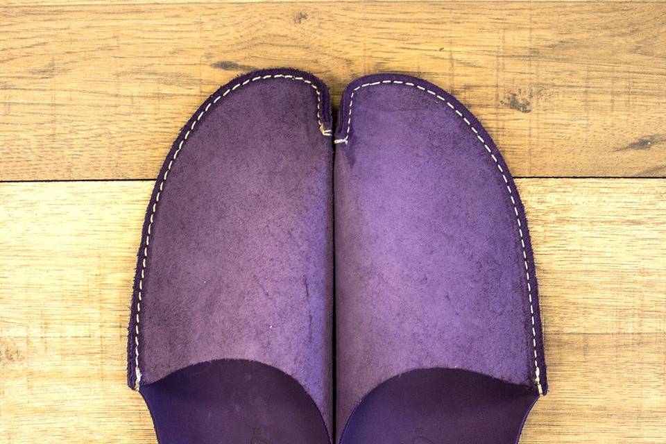 Slippers de piel violeta