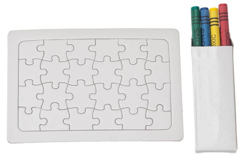 Puzzle infantil en blanco