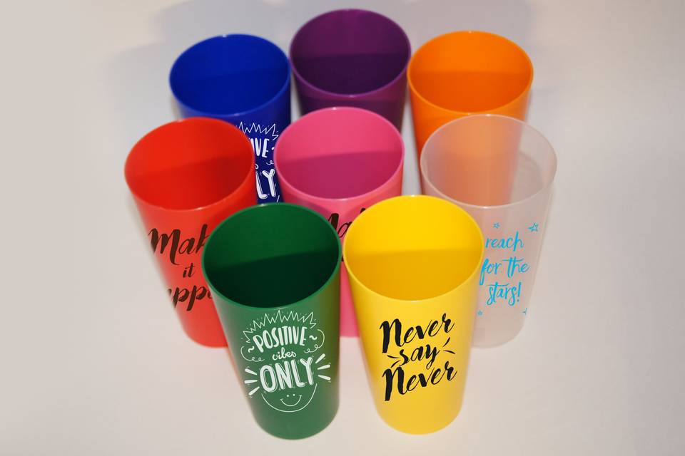 Vasos eco con frases