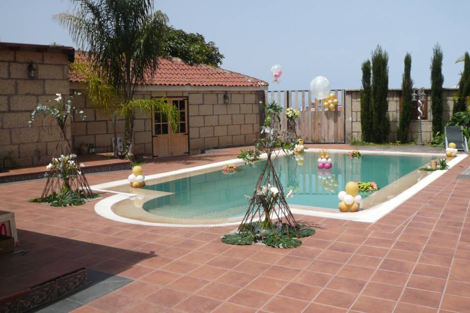 Decoración de piscina