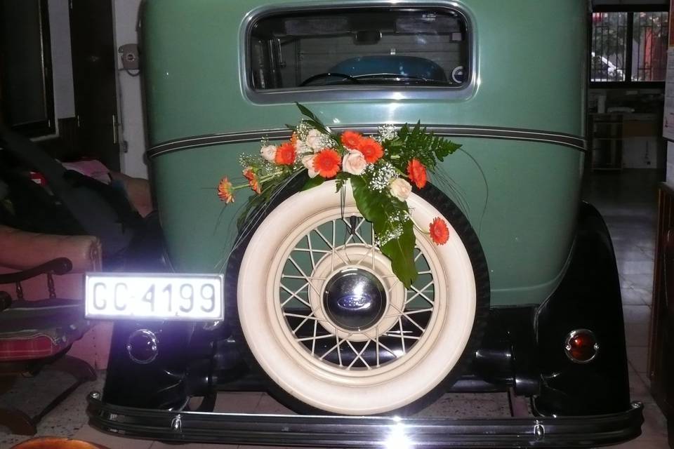 Decoración de coche antiguo