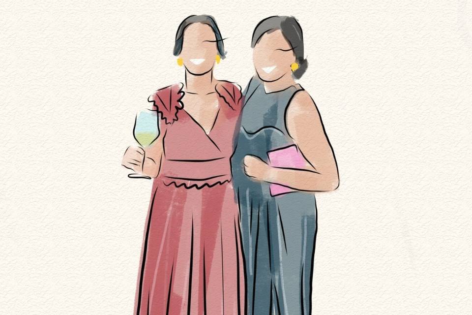 Pareja acuarela