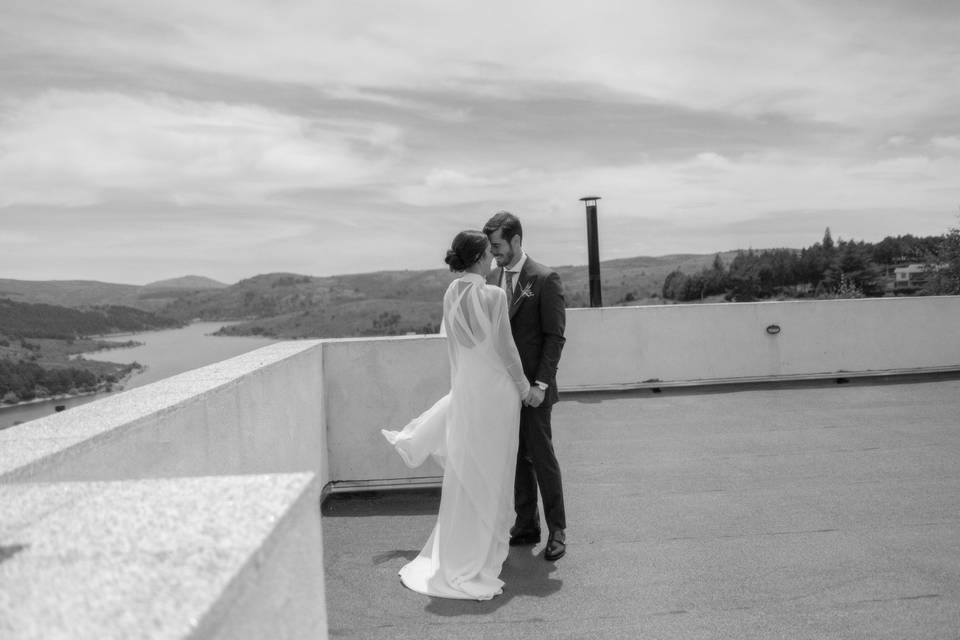 Pareja en blanco y negro