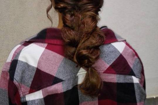 Trenza para novia con corona