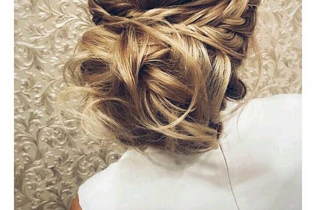 Trenza para novia con corona