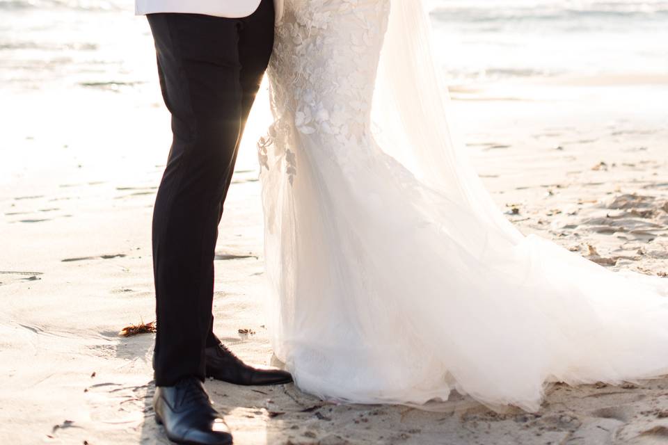 Pareja en la playa