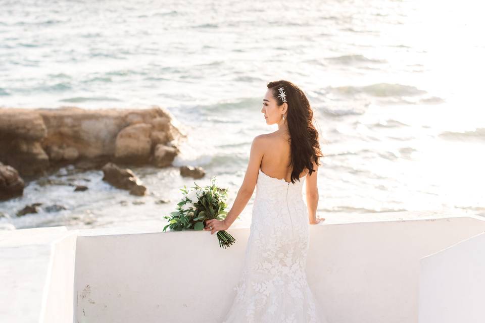 Novia frente al mar