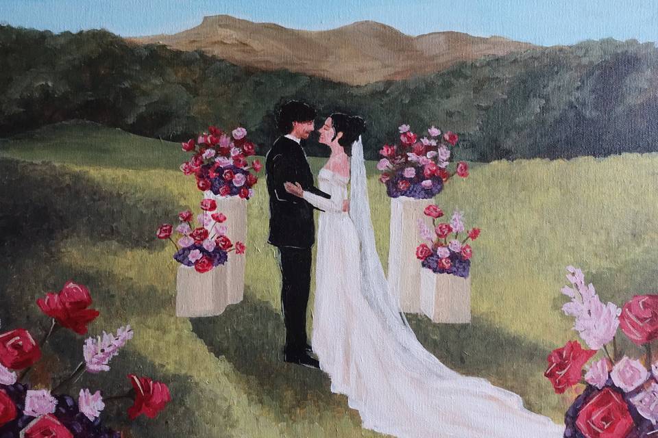 Live Wedding Painting