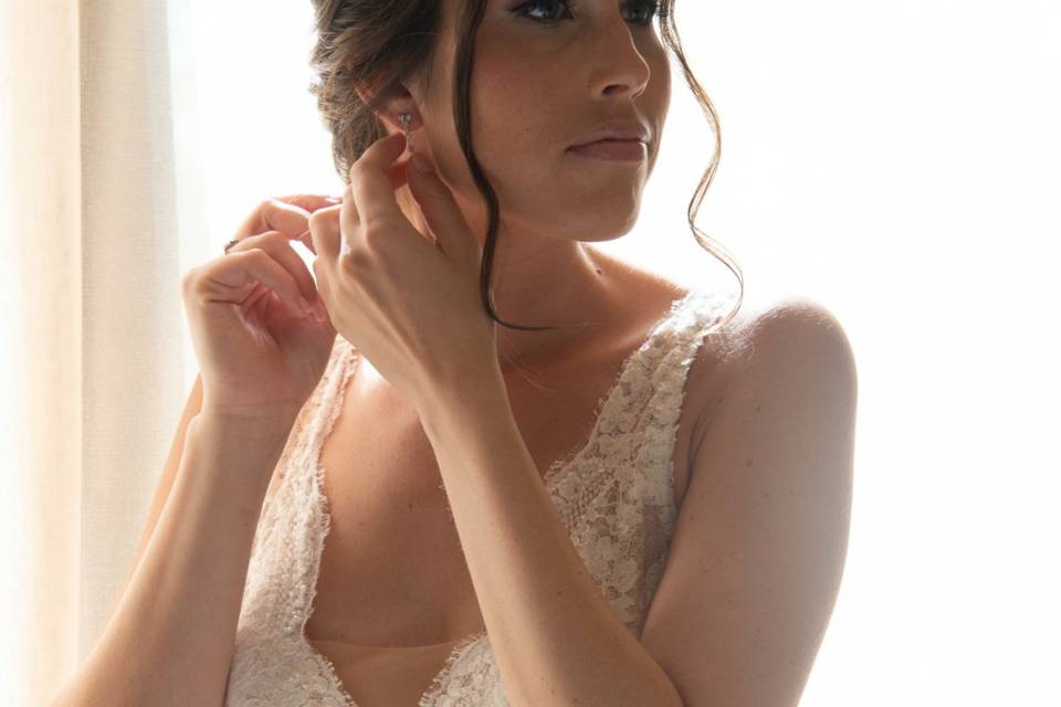 Maquillaje y peinado de novia