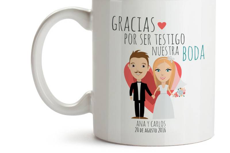 Tazas para testigos de boda