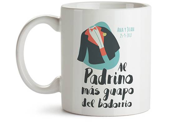 Tazas para padrinos de boda