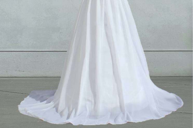 Vestido novia escote corazón