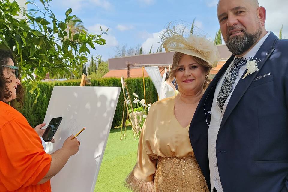 Live art(retrato novios)