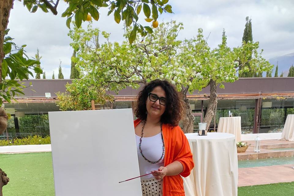 Live art (retrato novios)