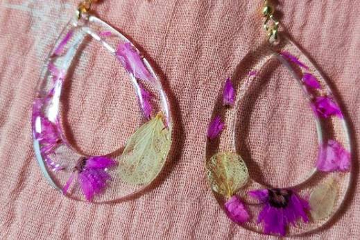 Pendientes con flores