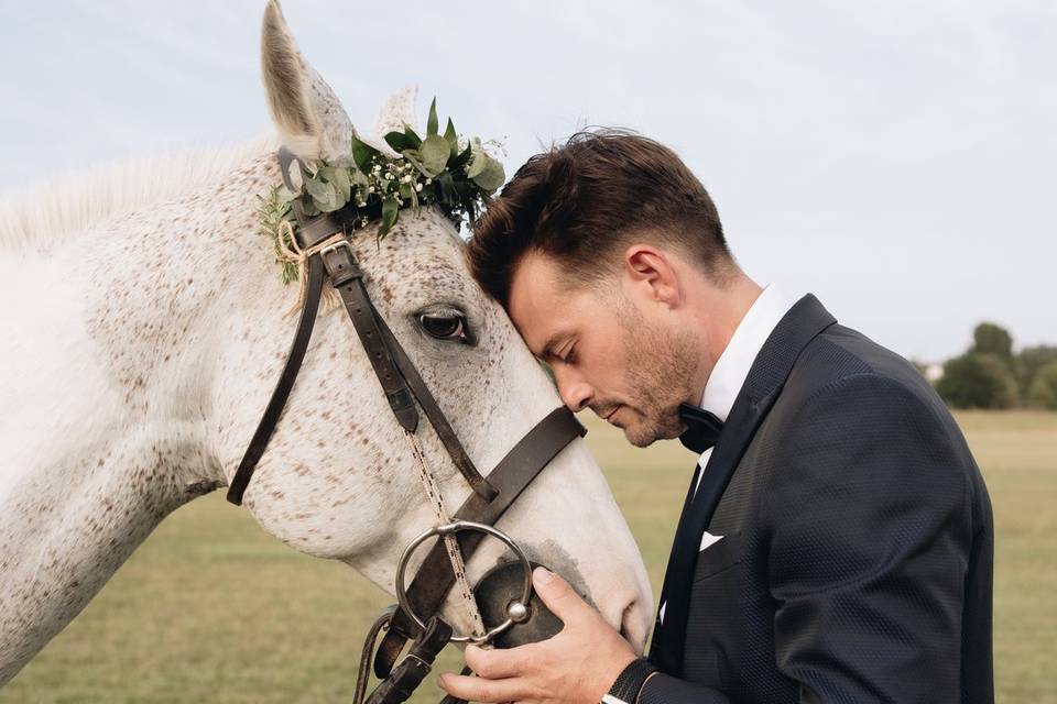 Ternura con su caballo