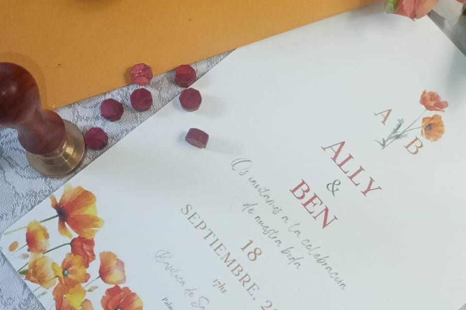 Inv boda floral