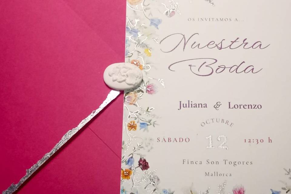 Inv boda floral