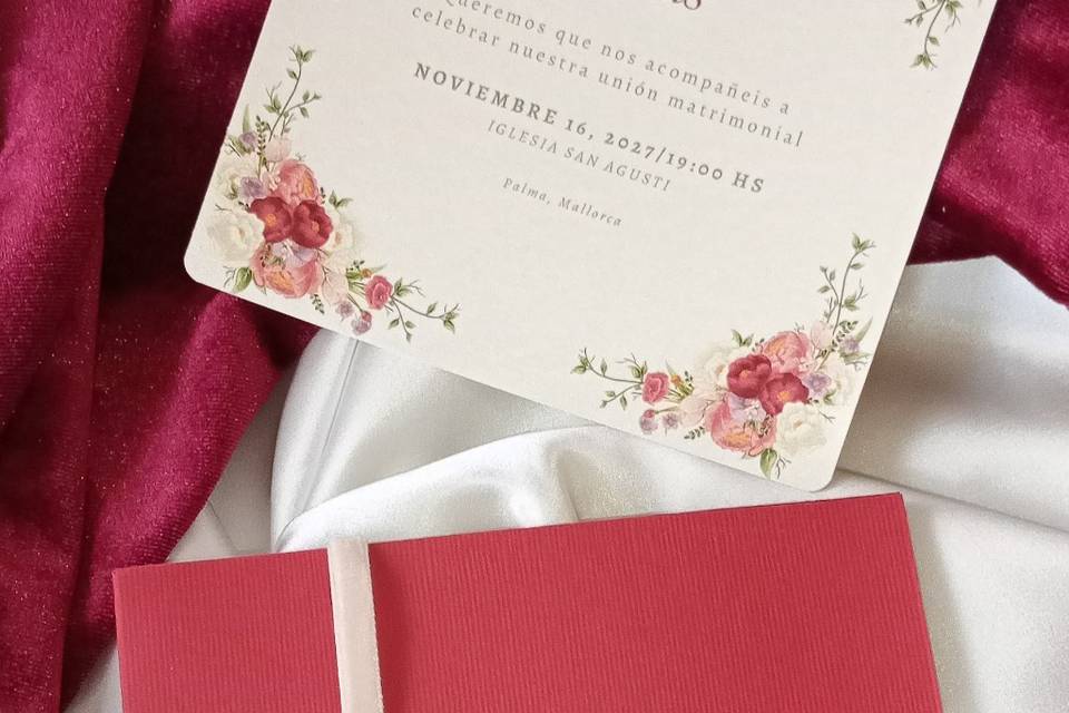 Inv y sobre Boda Romance.