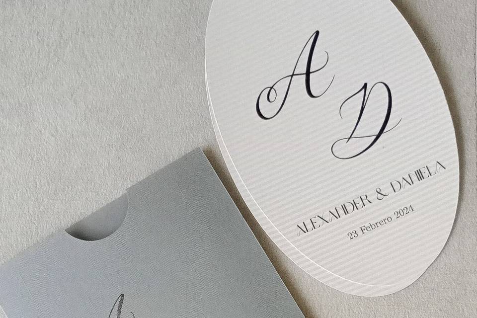 Inv y Sobre Boda Clasica