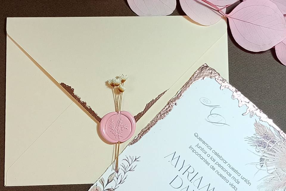 Inv y Sobre Boda Boho Chic