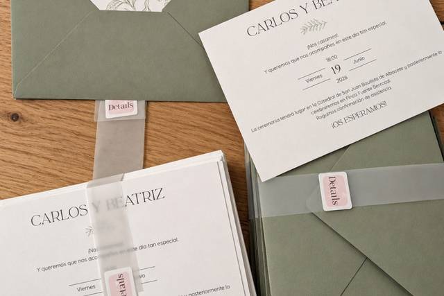 Invitación boda floral