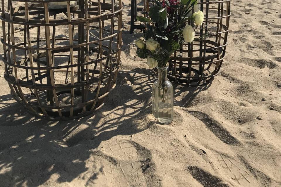 Farolillos boda en la playa