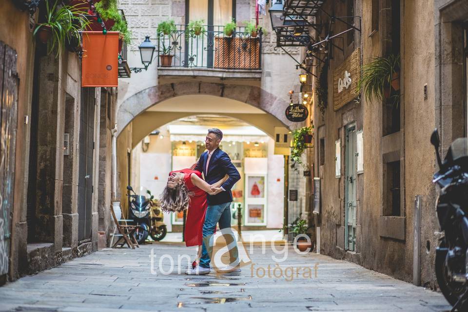 Preboda en barcelona en el gótico