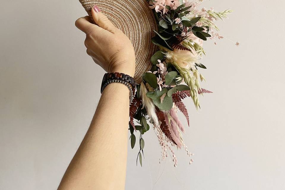 Abanico floral preservado