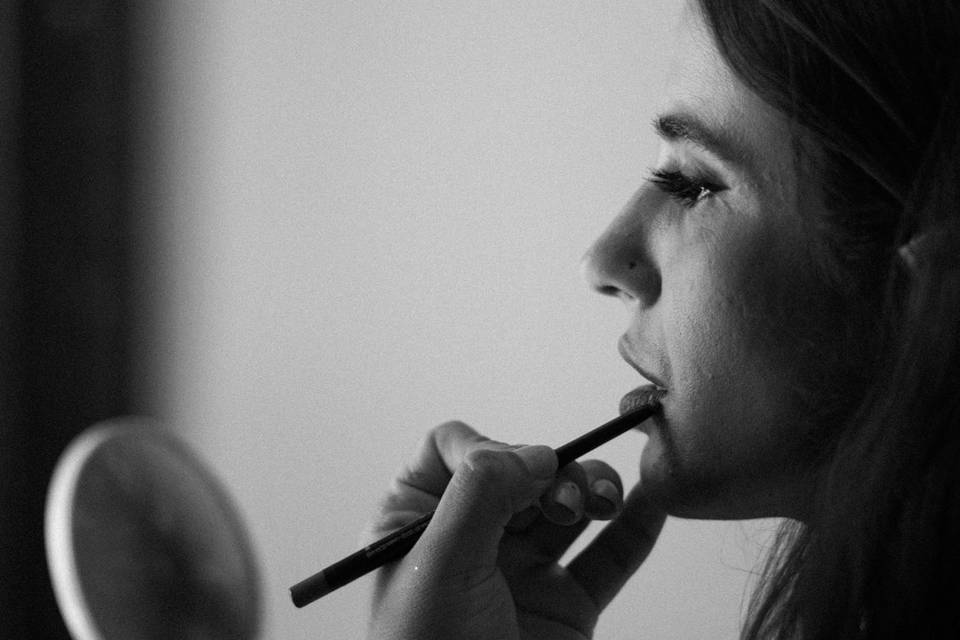 Ainhoa preparándose
