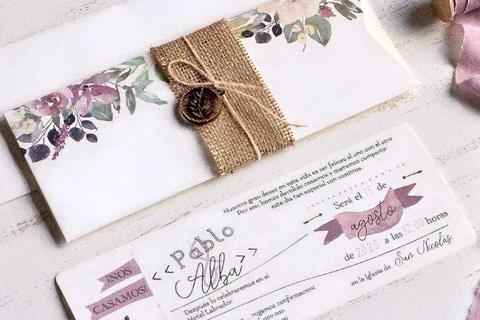 Invitación de boda