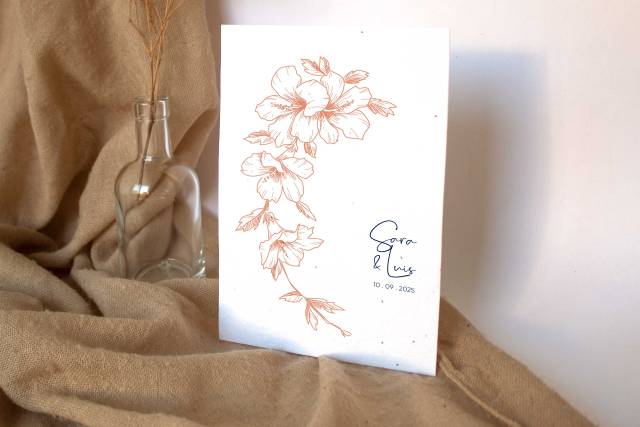 Invitaciones de boda sostenibles de papel con semillas - Sheedo Moments
