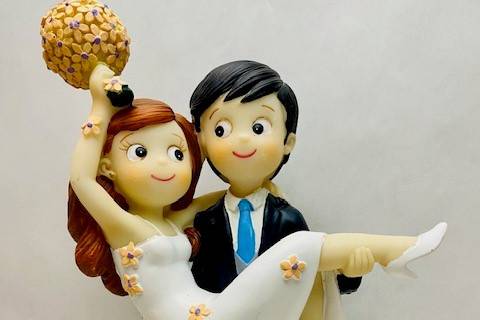 Novios tarta boda