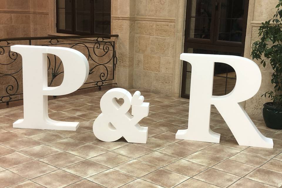 Letras gigantes para bodas