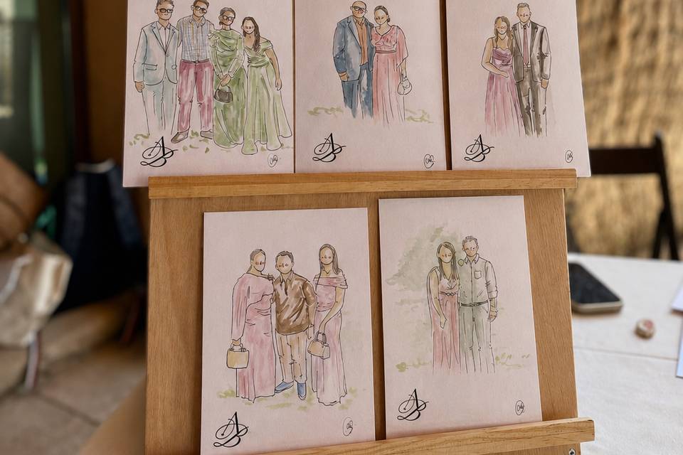 Retrats en aquarel·la llestos
