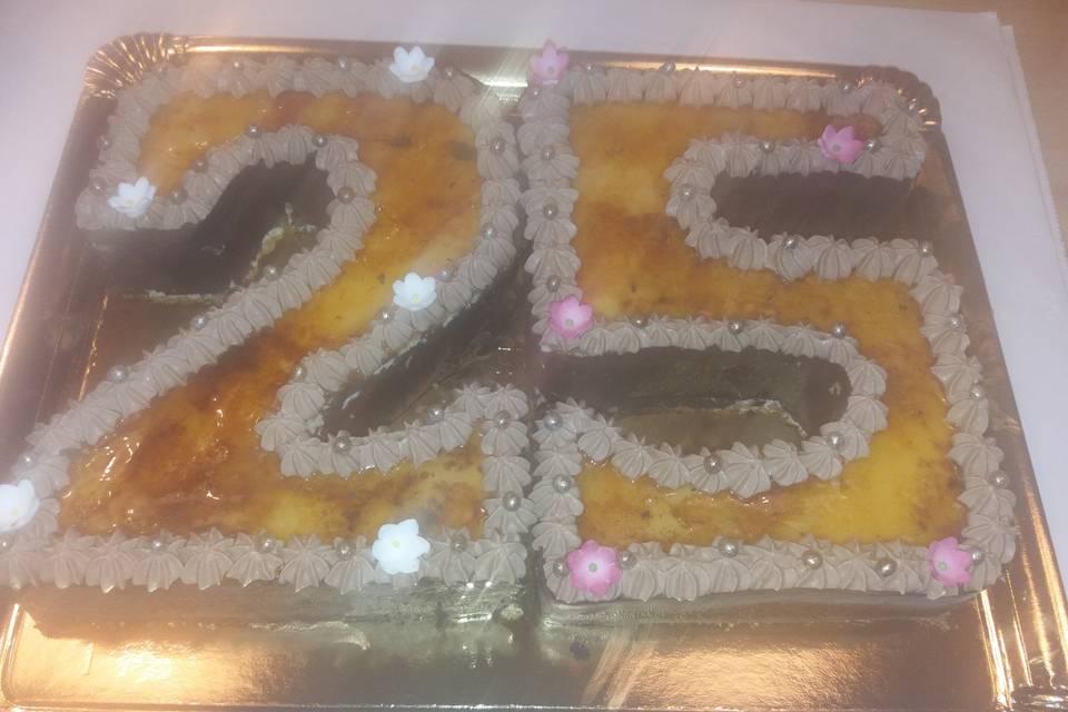 Pastel de 25 años