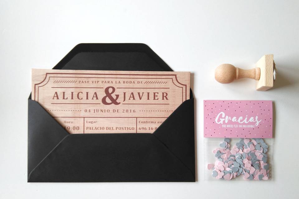 Invitación + sello