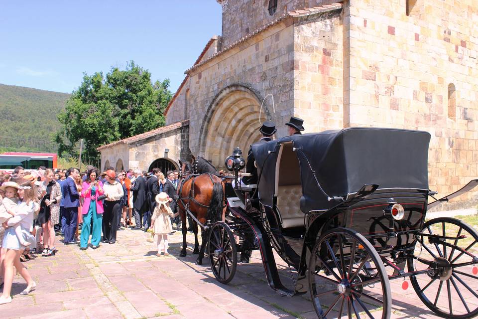 Coche de caballos cubierto