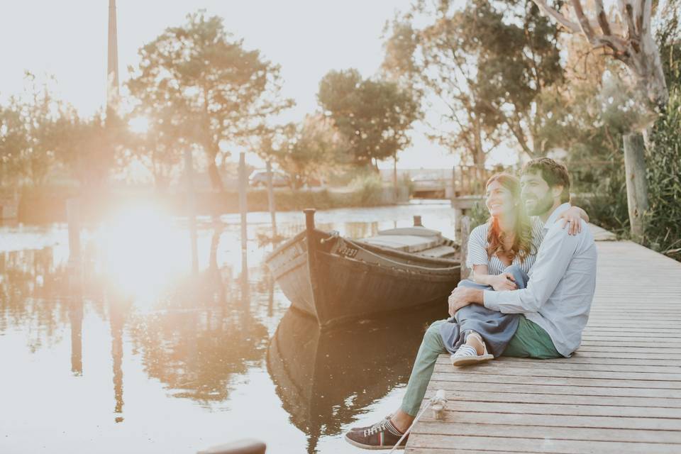 Preboda al atardecer