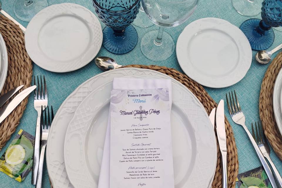 Minutas y decoración de mesa