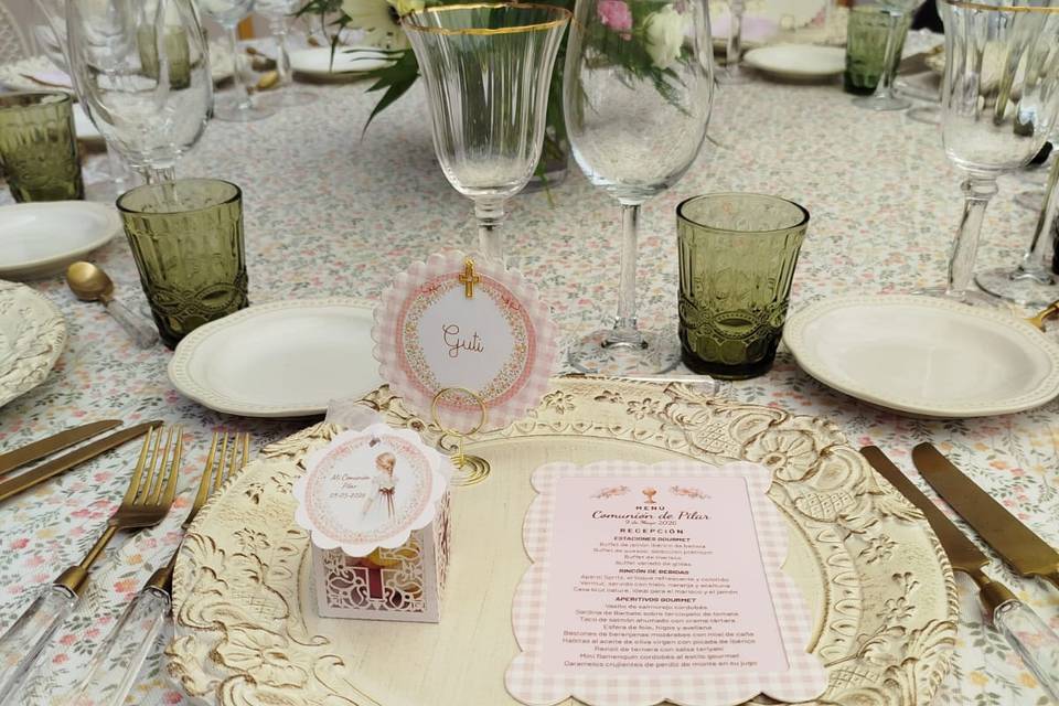 Decoración de mesa + detalles