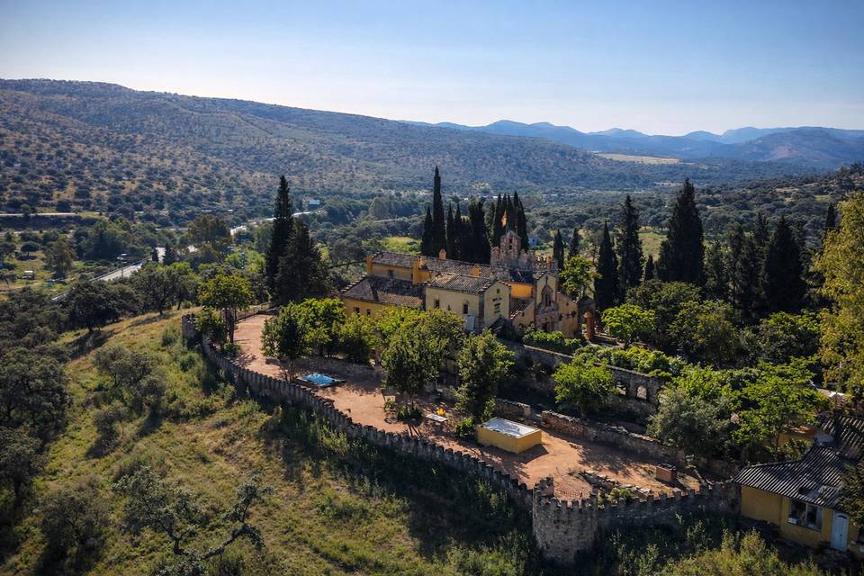 Vista pálaro de la Hacienda