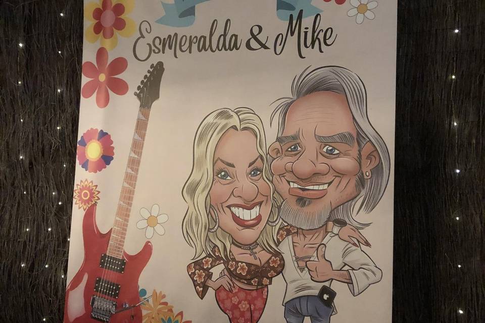 Caricatura de pareja