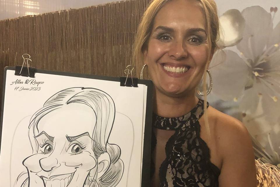 Caricatura boda